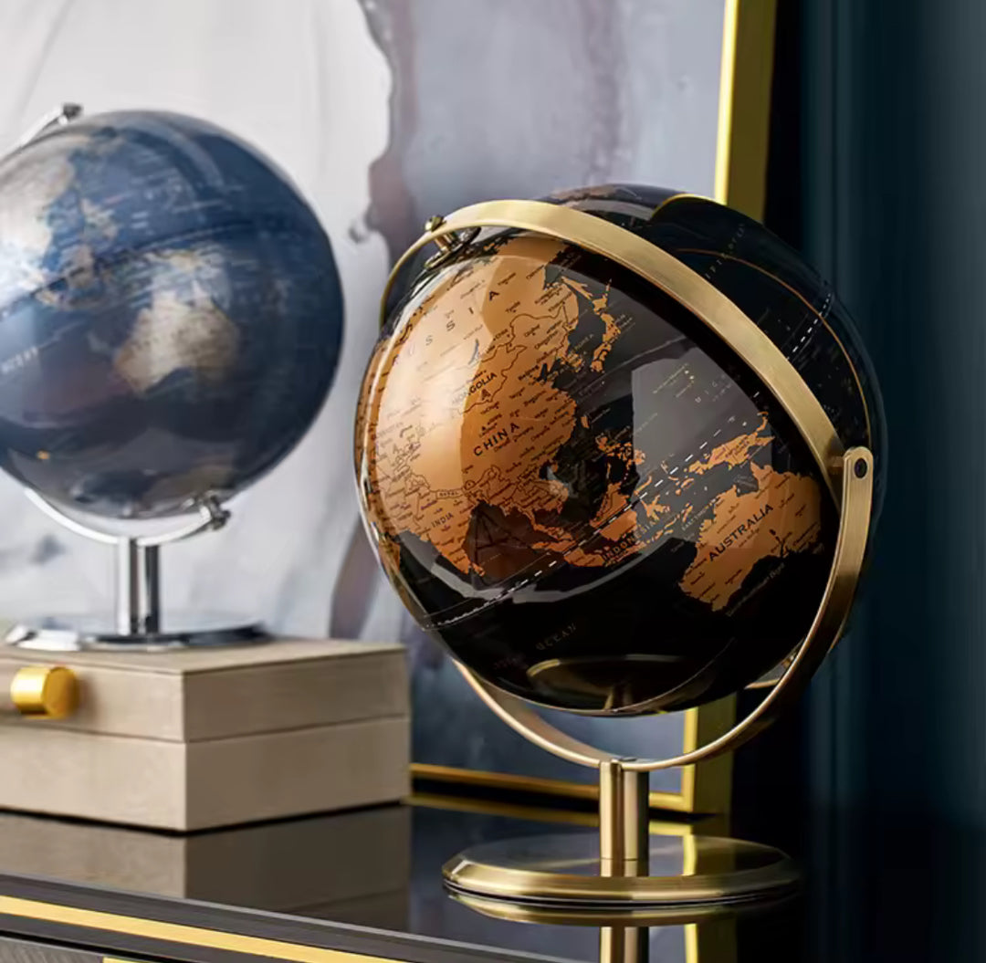 Black & Gold Decorative Globe
