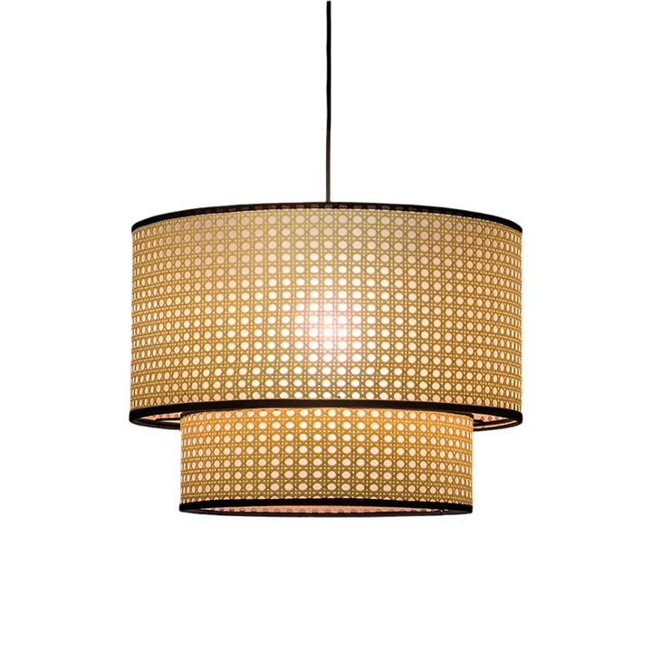 Double-Layer Rattan Pendant Light