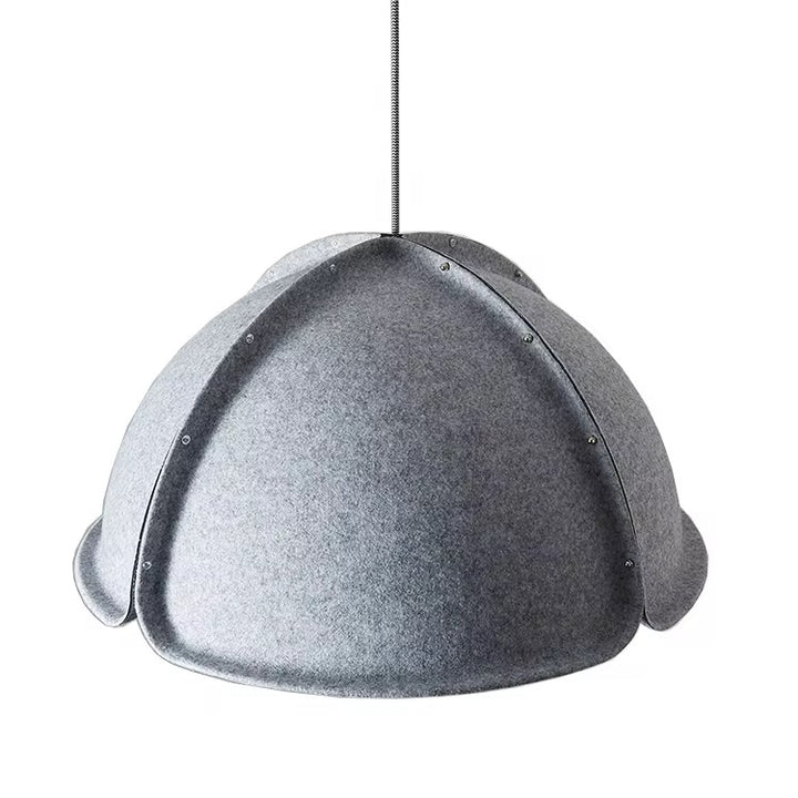 Gray Felt Dome Pendant Light