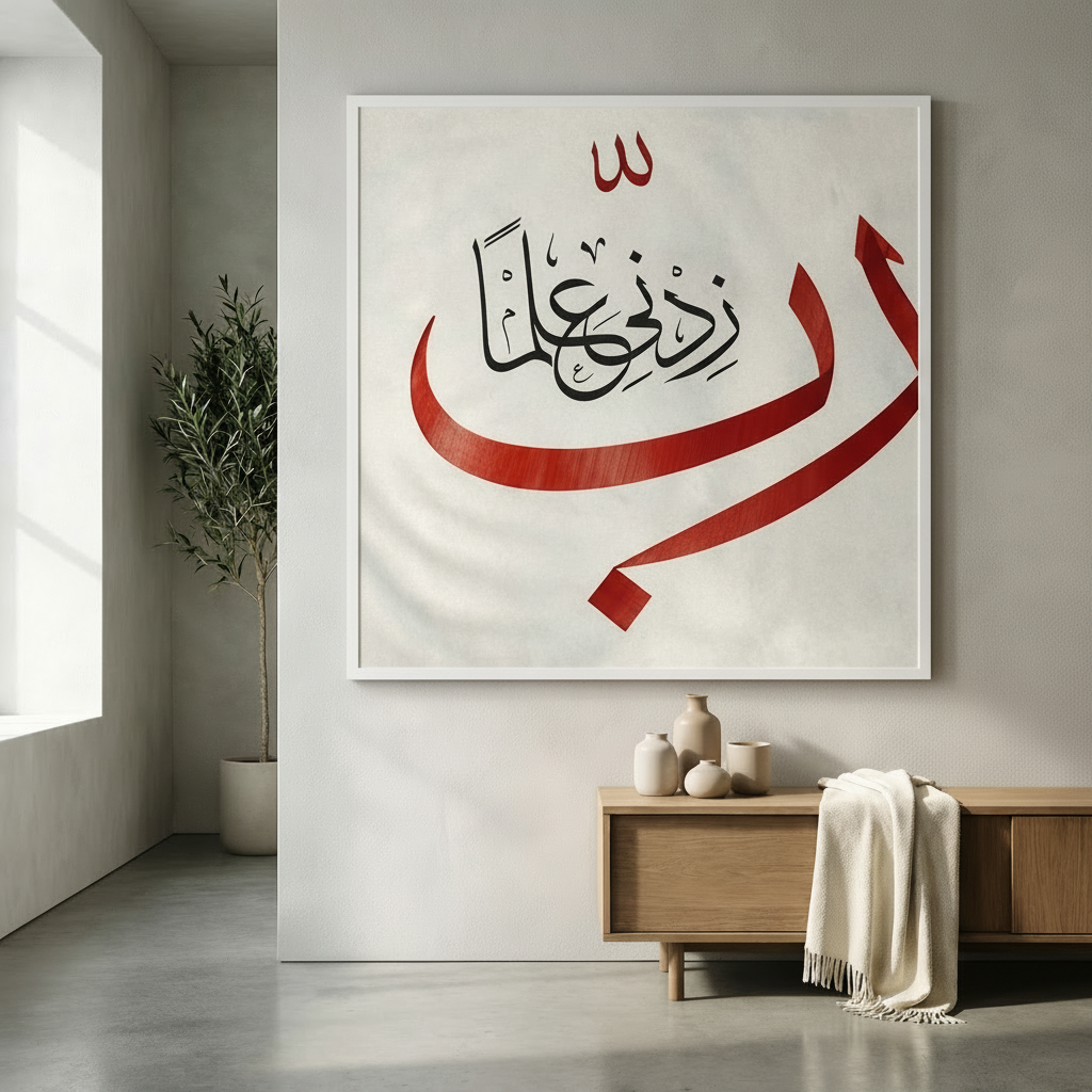 Allah & Rahma Arabic Calligraphy Canvas