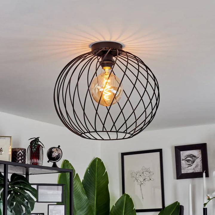 Industrial Wire Cage Ceiling Light