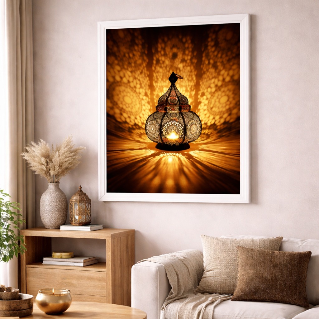 Moroccan Lantern Light Canvas