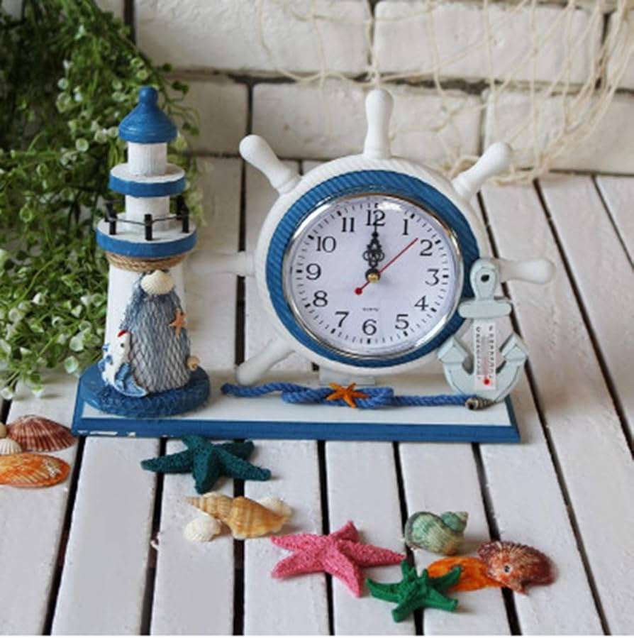 Nautical Table Clock Set