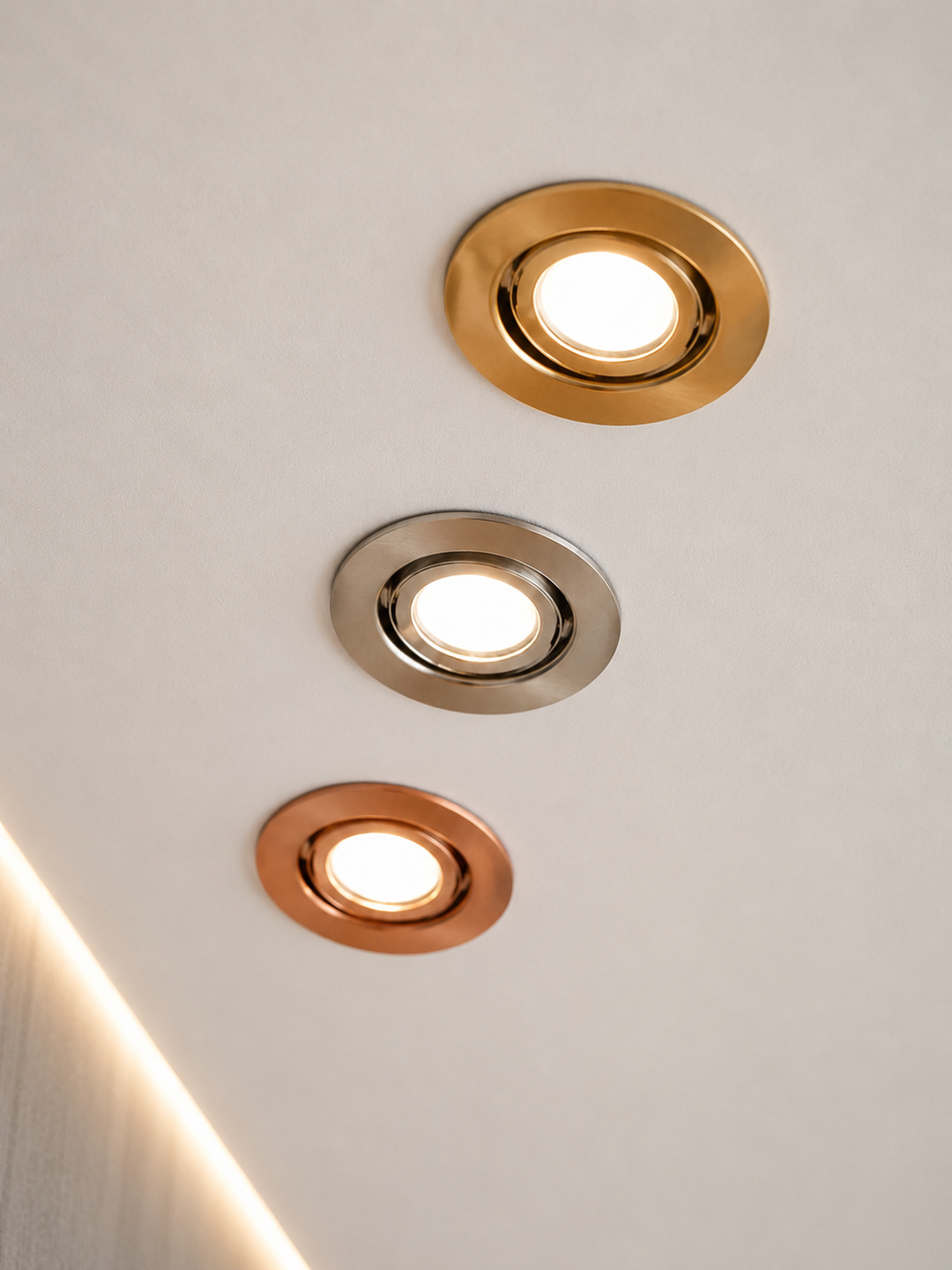 Brushed Metal Spotlight Trim
