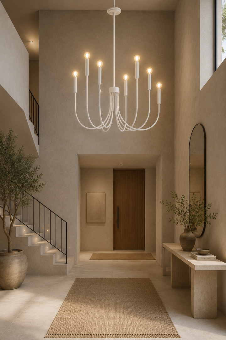 Black - Brass - Chrome- white  color Chandelier