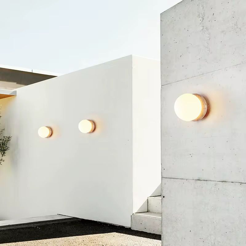 Stone Globe Wall Light