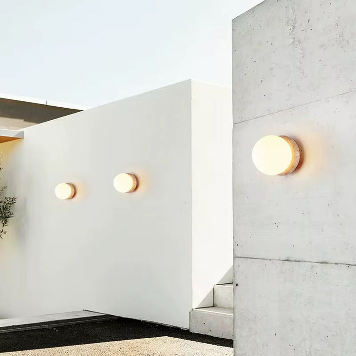 Stone Globe Wall Light