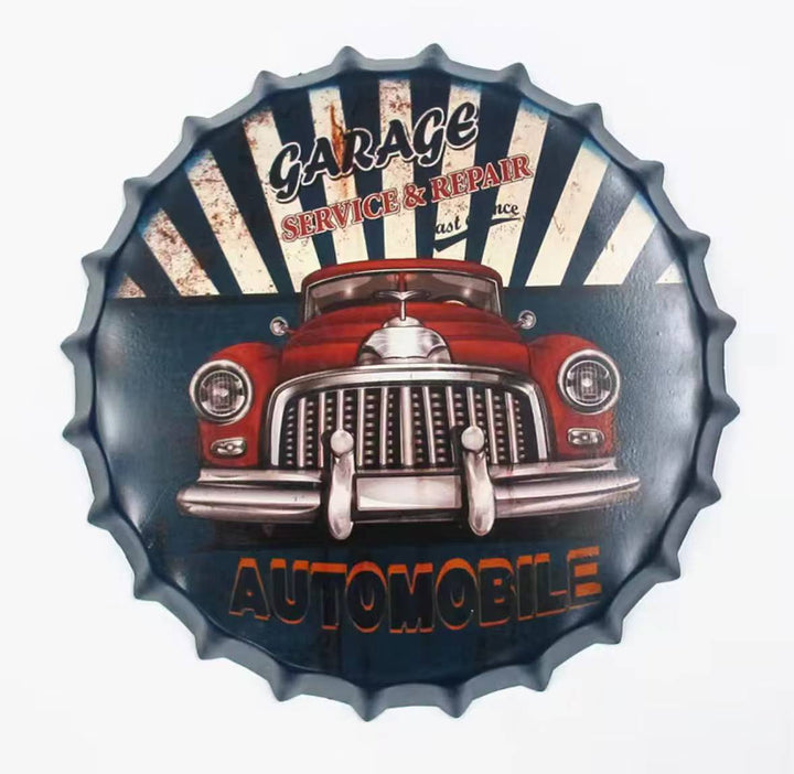 Garage - Bottle Cap Wall Art