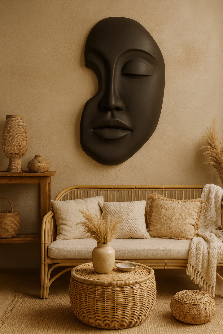 Modern Abstract Black Wall Mask
