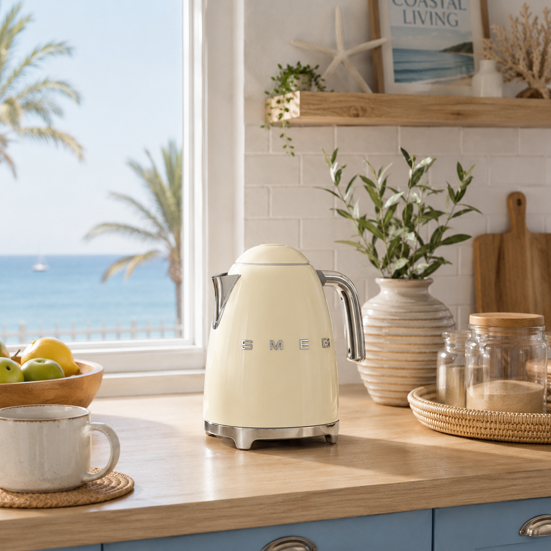 Retro Electric Kettle with Stainless Steel Accents