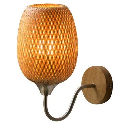 Rustic Woven Wall Sconce Light