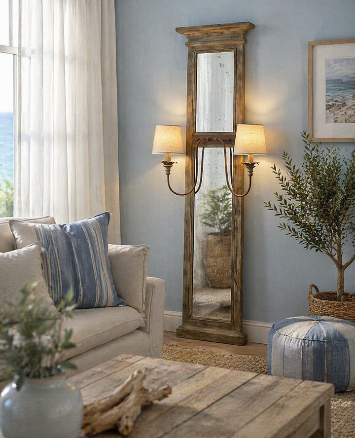 Vintage Mirror Double Wall Lamp