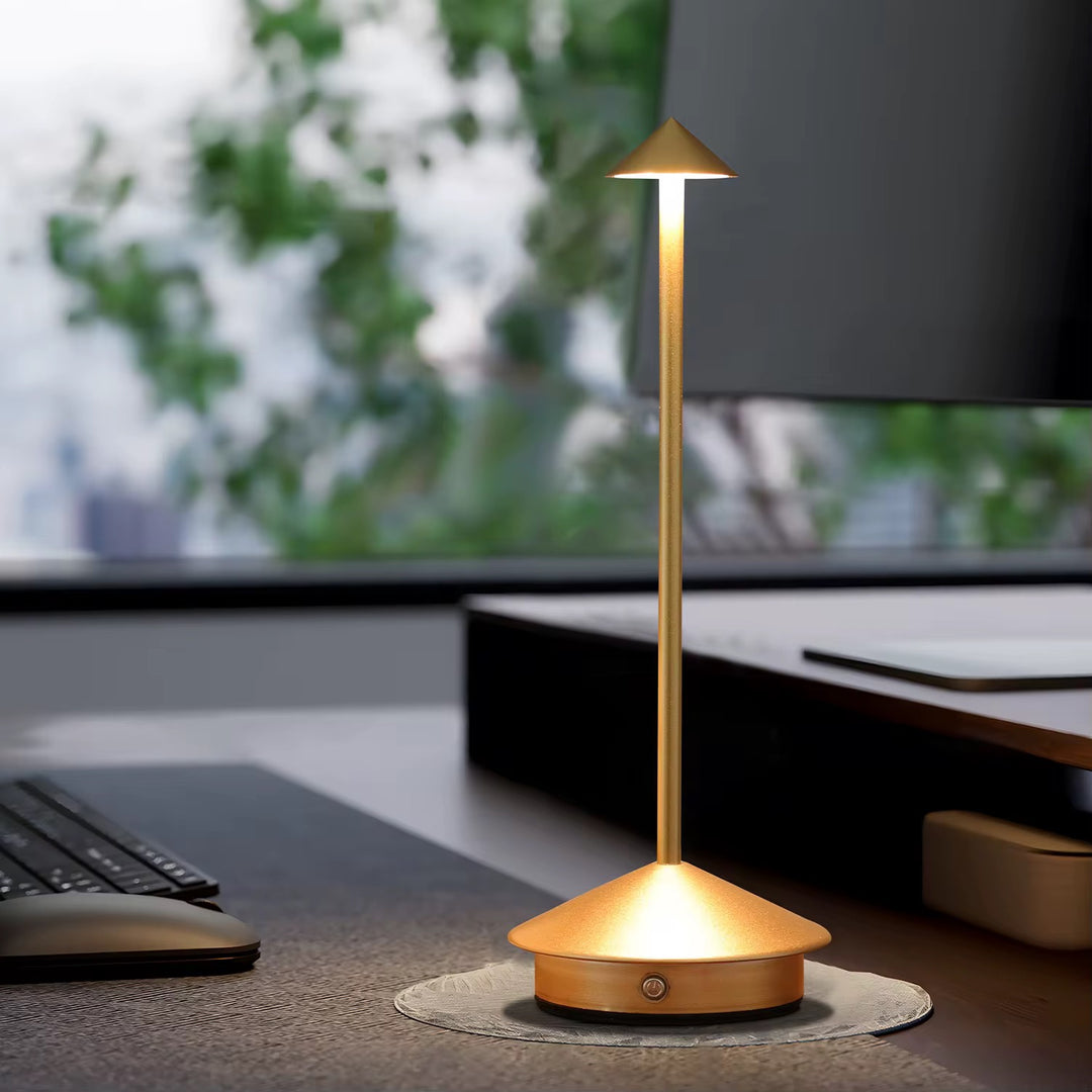 Modern Metallic Rechargeable Table Lamp