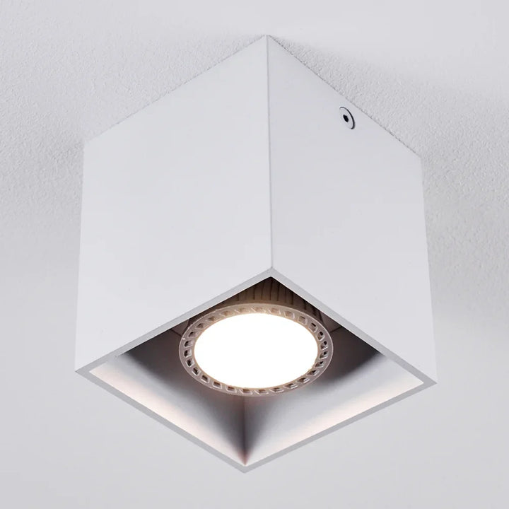 Modern Square White Ceiling Spotlight