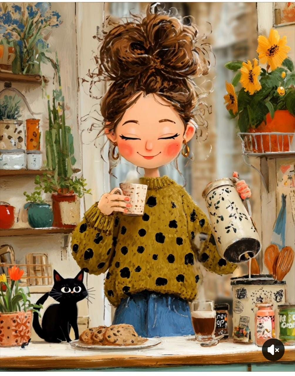 Cozy Morning Coffee Canvas Art