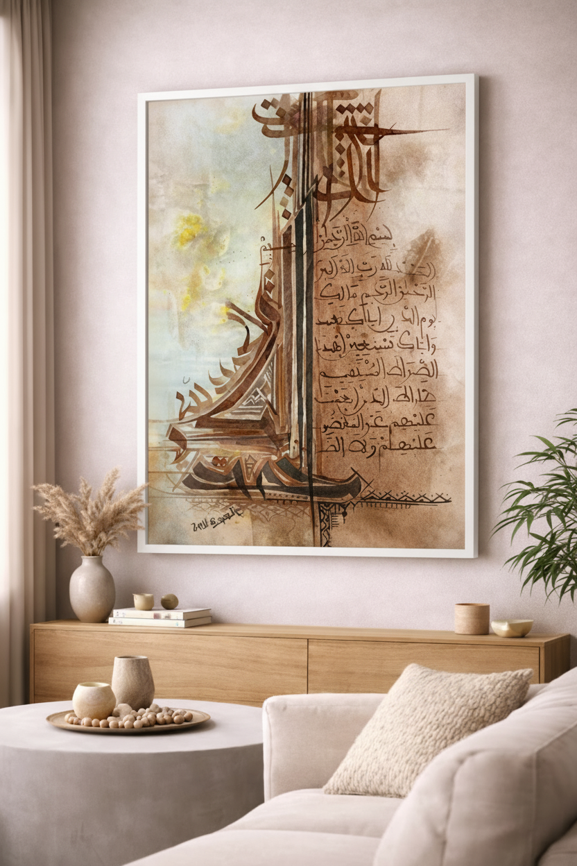 Surah Al-Fatiha Calligraphy Canvas