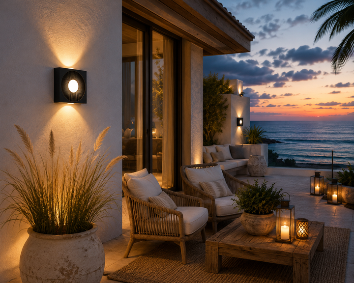 Square Halo Wall Light