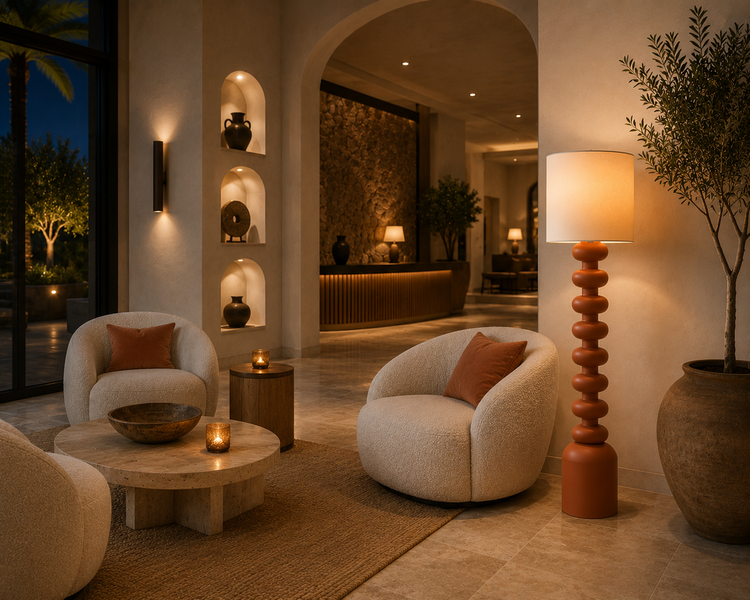 Terracotta Bead Floor Lamp