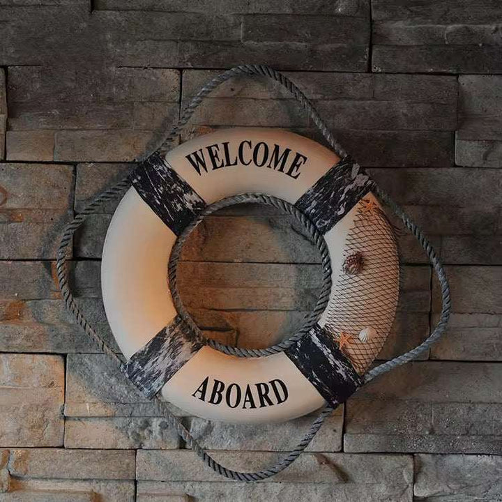 Life Ring Decor Navy Blue