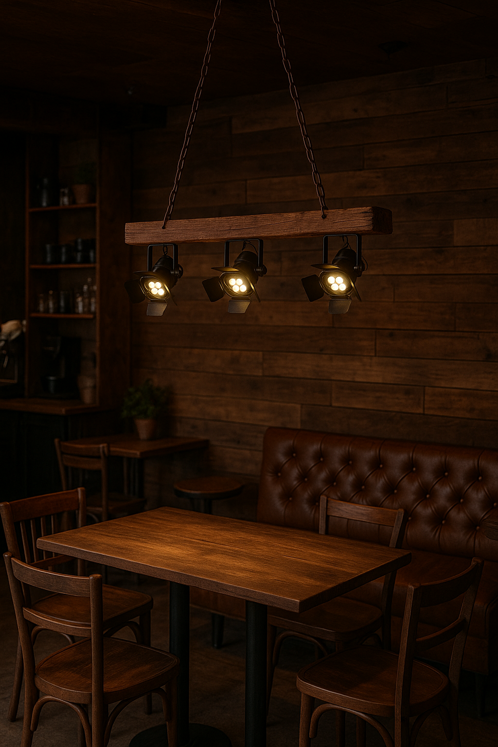 Rustic Stage Spotlight Pendant Light