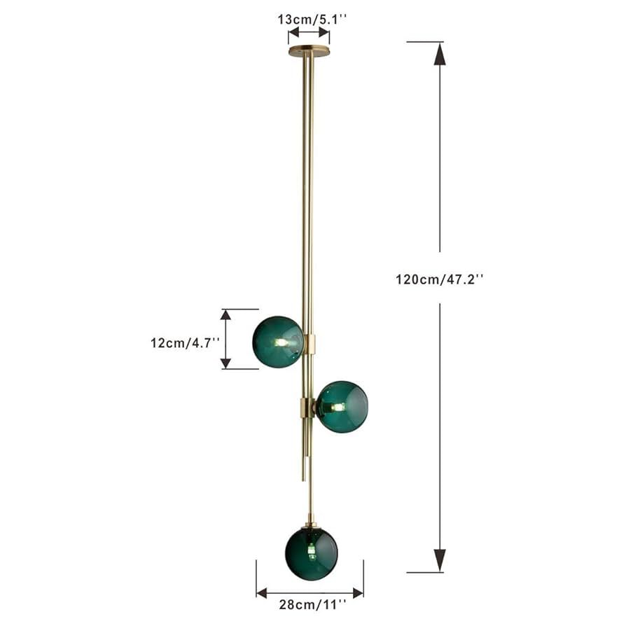 Modern Green Globe Pendant Light