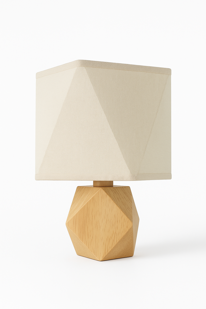 Geometric Wood Table Lamp