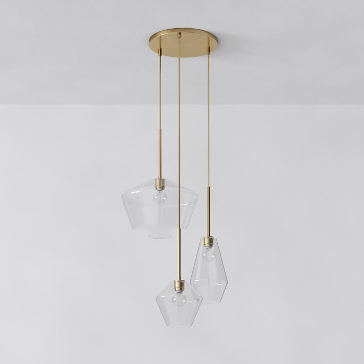 Modern Multi-Light Pendant with Opal Glass Shades