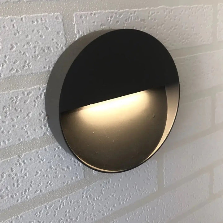 Round Outdoor Recessed Step Light