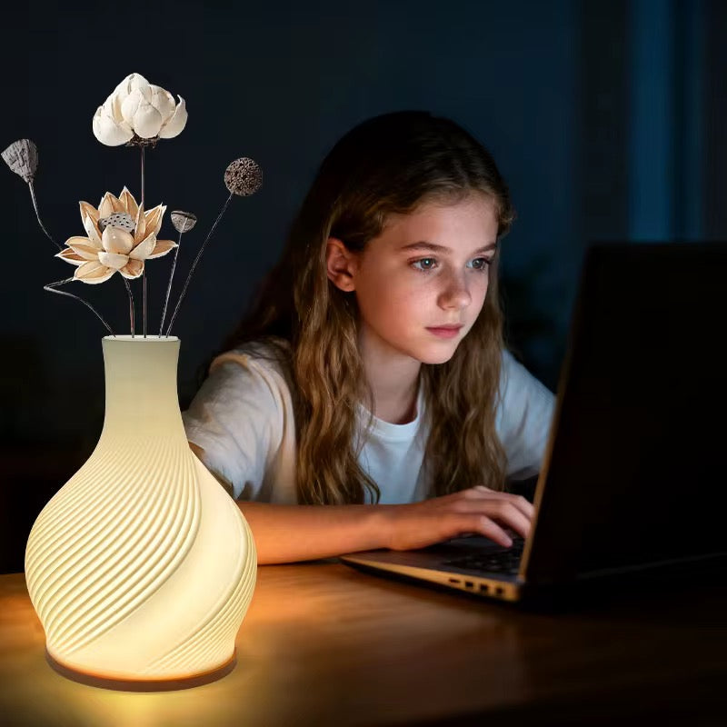Spiral Glow Vase Lamp (USB)