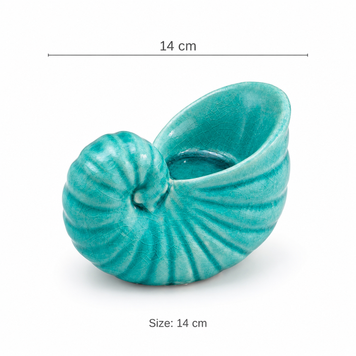 Ceramic Nautilus Candle Holder