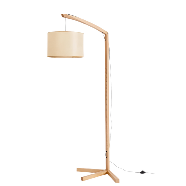 Minimalist Floor Lamp with Fabric Shade