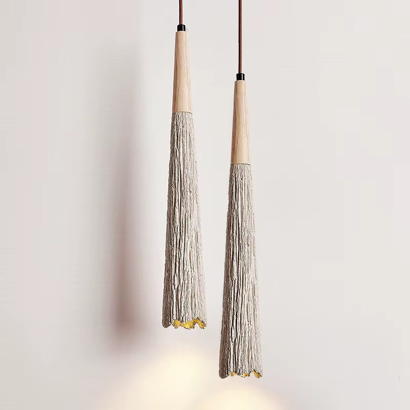 Natural Fiber Tassel Pendant Light