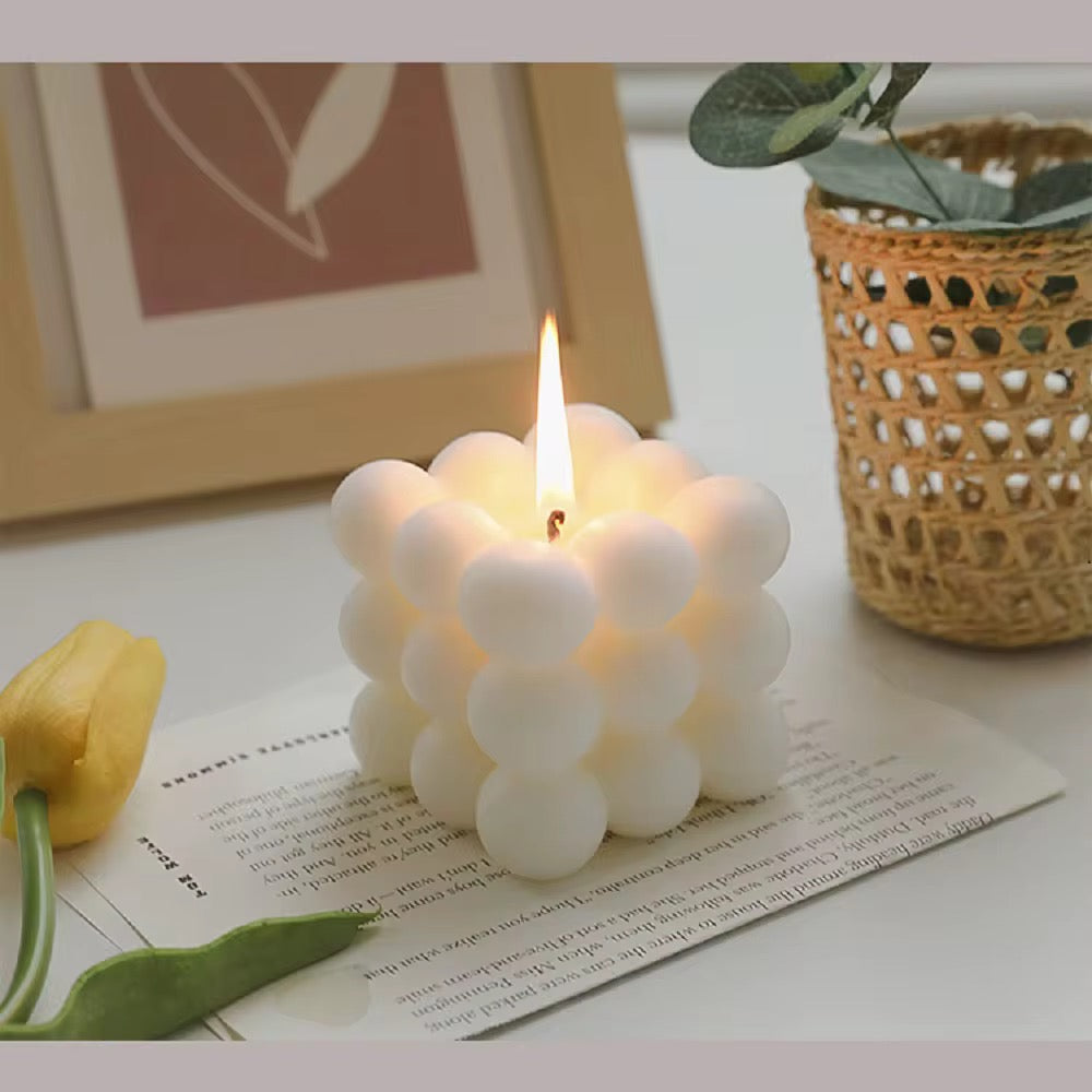 Handmade Bubble Cube Candle pack of 12