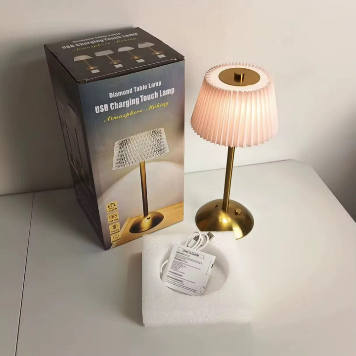 rechargeable PINK Shade Table Lamp