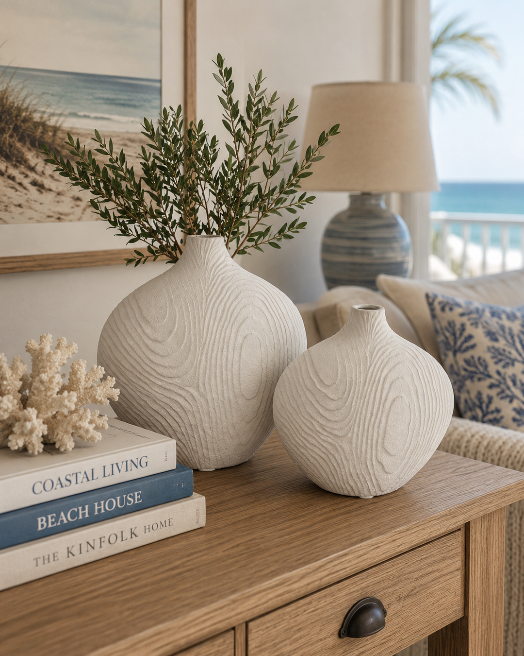 Textured Pebble Vase Duo