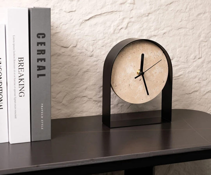 Minimalist Stone Face Table Clock
