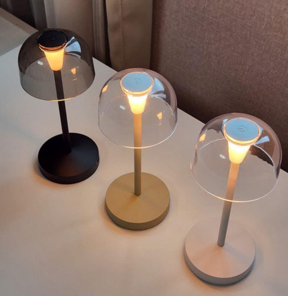 Minimalist RECHARGEABLE Dome Acrylic head Table Lamp