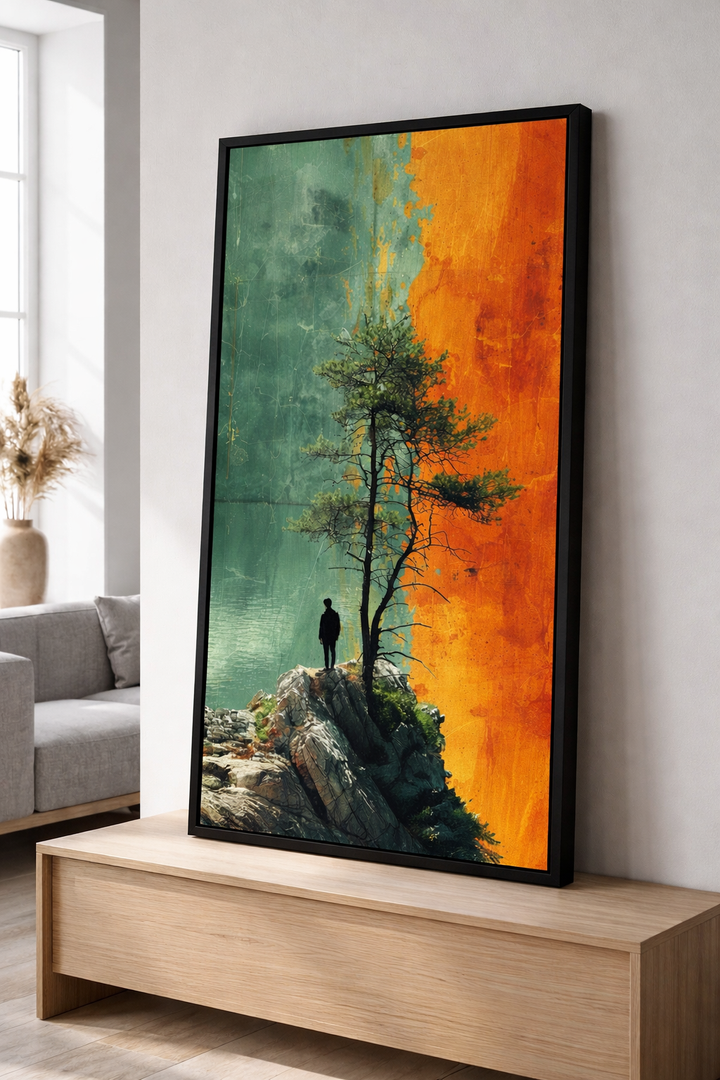 Solitude Tree Landscape Framed Art