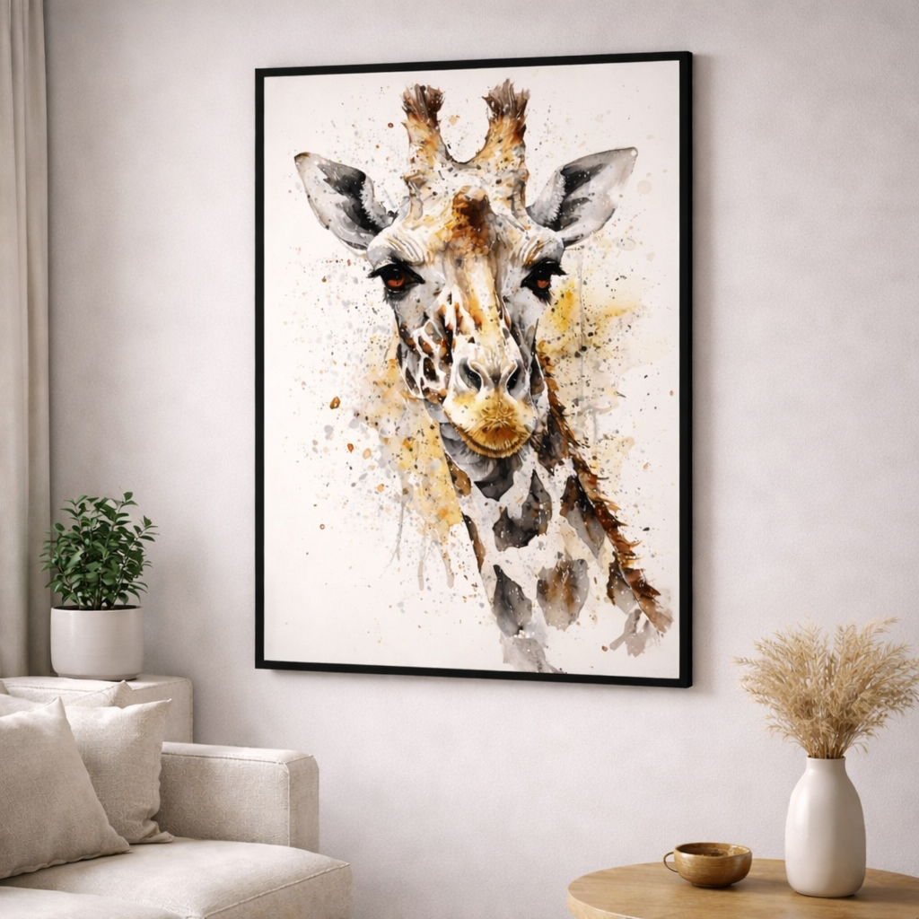 Giraffe Art Canvas
