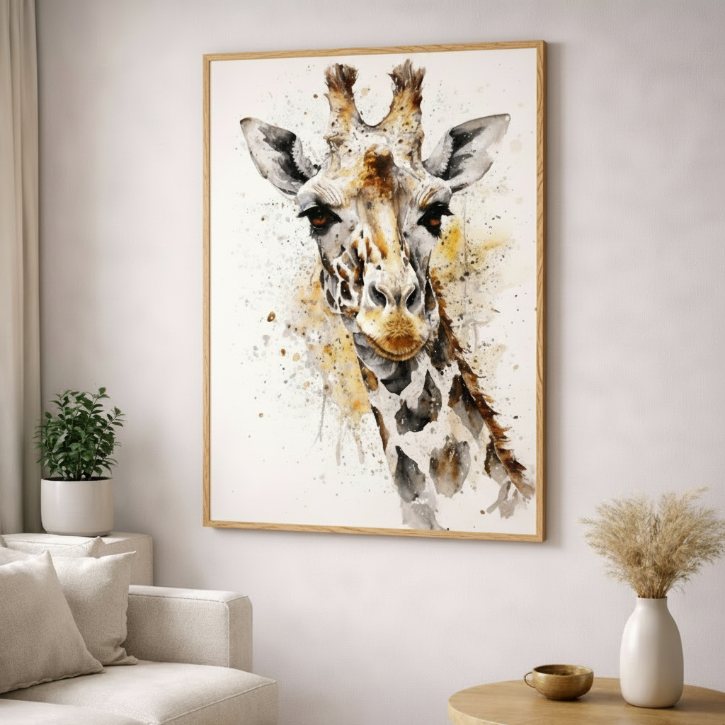 Giraffe Art Canvas