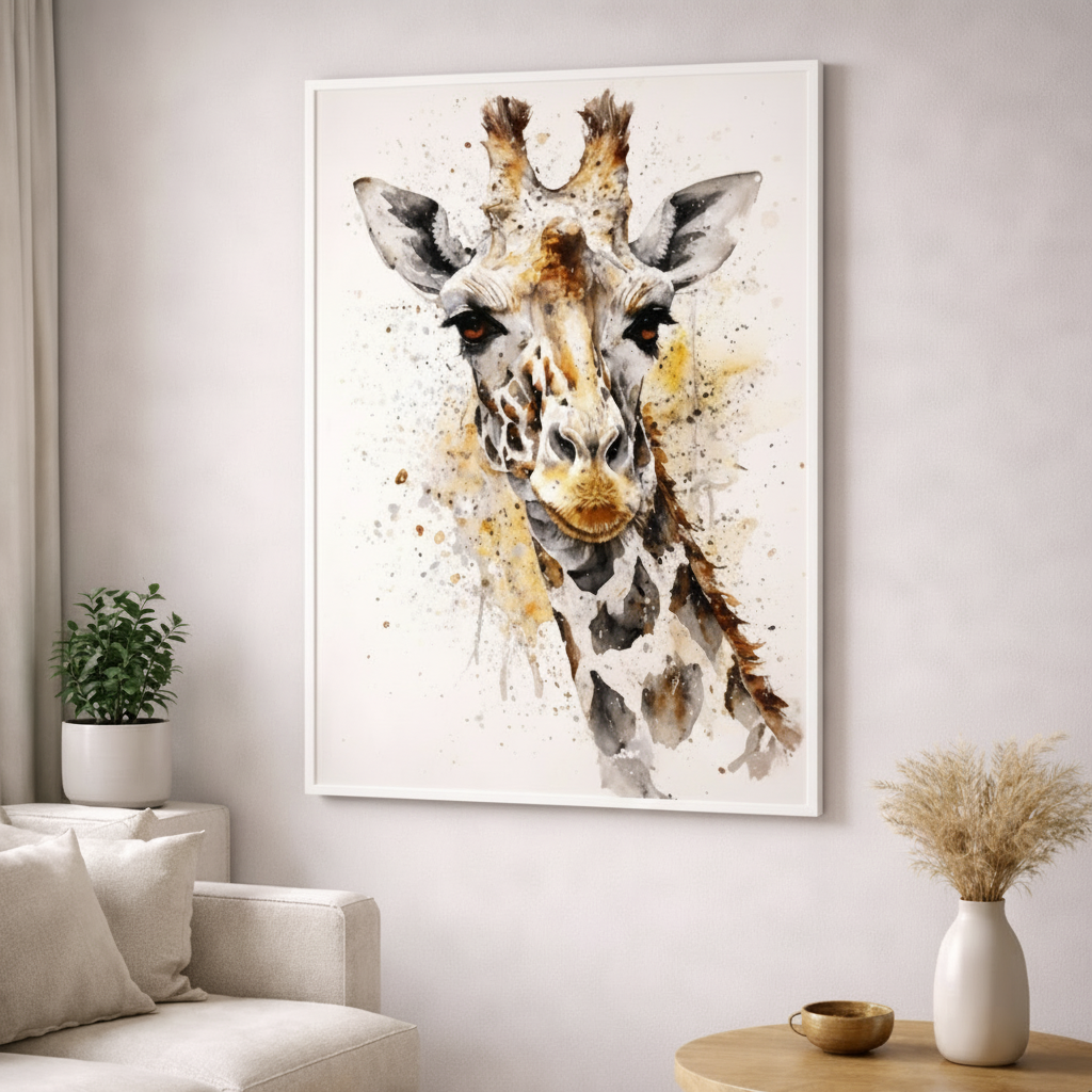 Giraffe Art Canvas