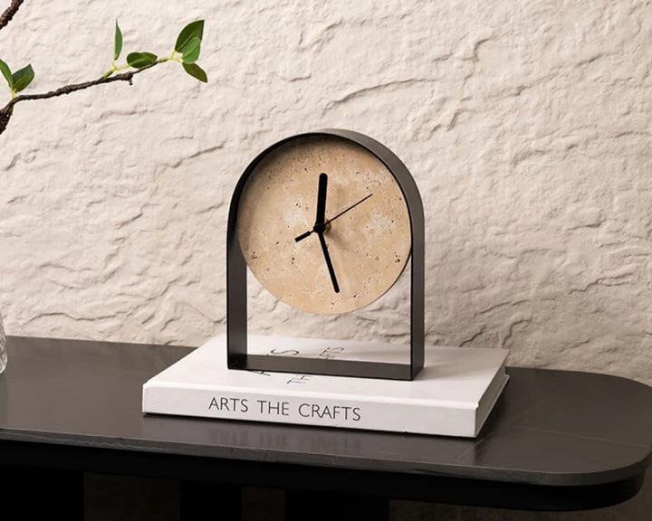 Minimalist Stone Face Table Clock