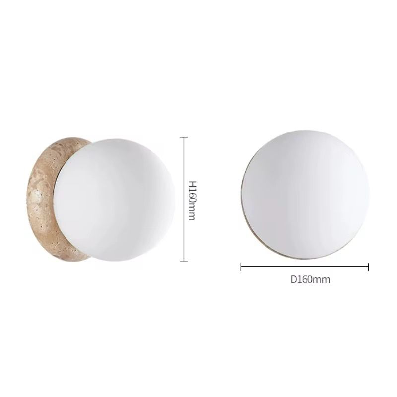 Stone Globe Wall Light