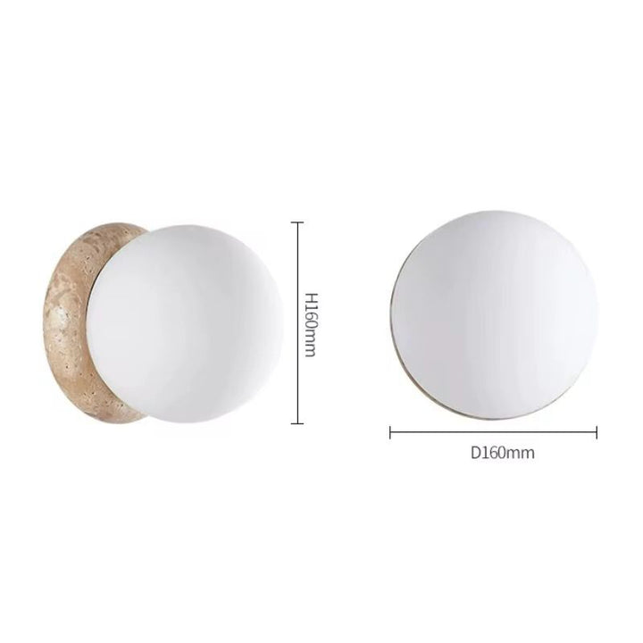 Stone Globe Wall Light