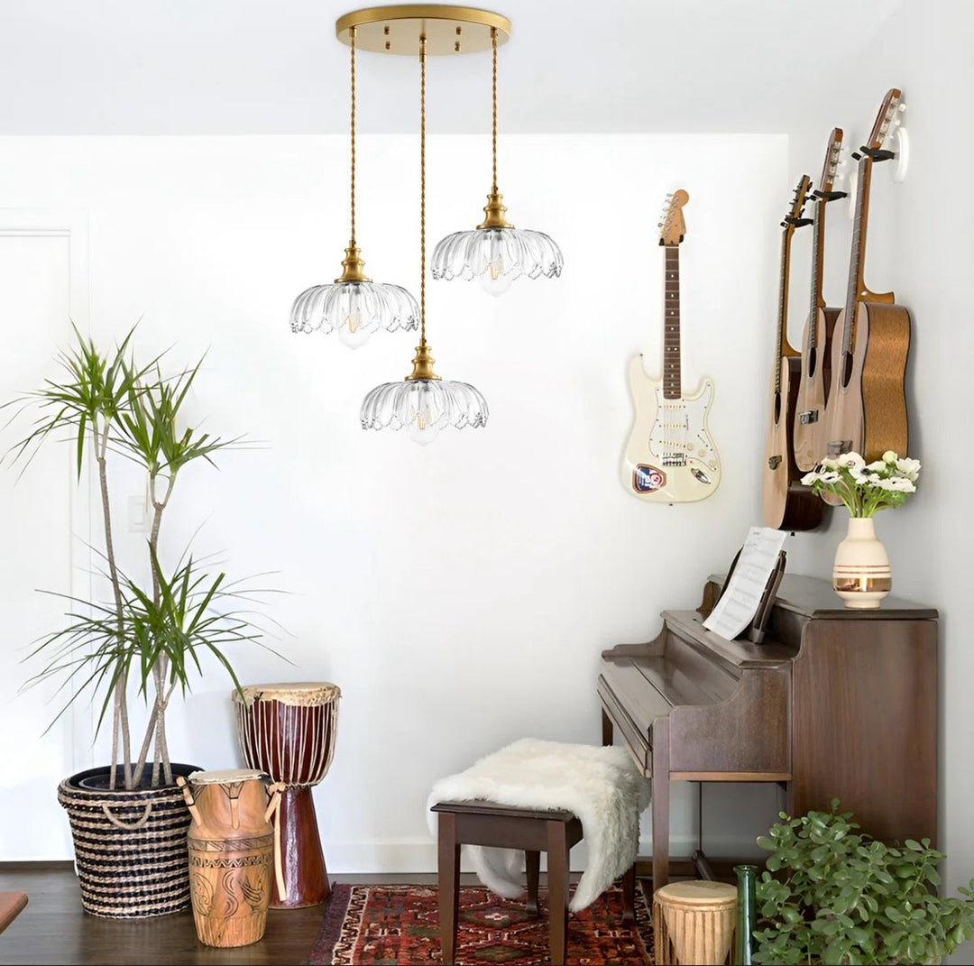 Vintage Glass Pendant Light