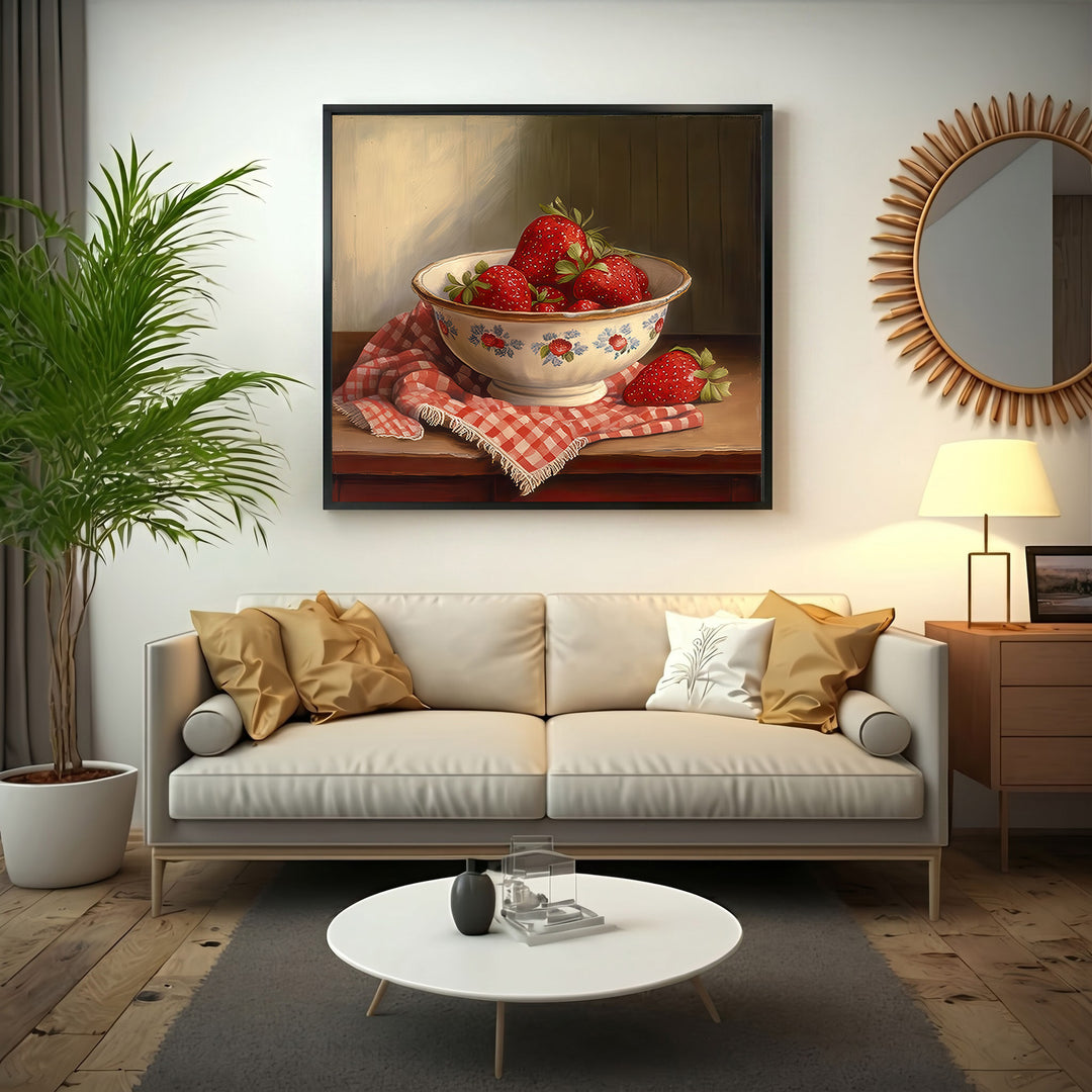Strawberries Still Life Canvas Art