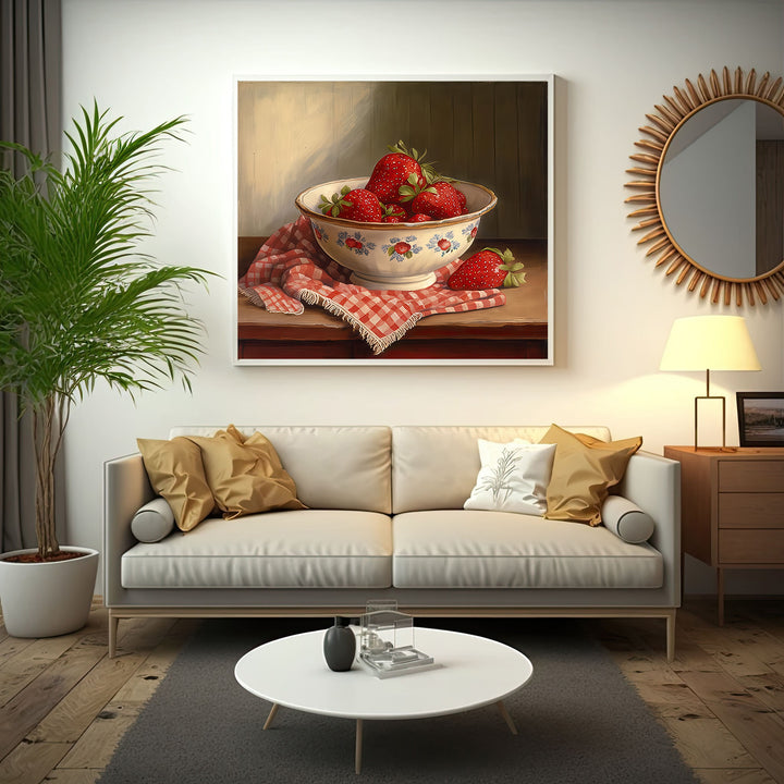 Strawberries Still Life Canvas Art