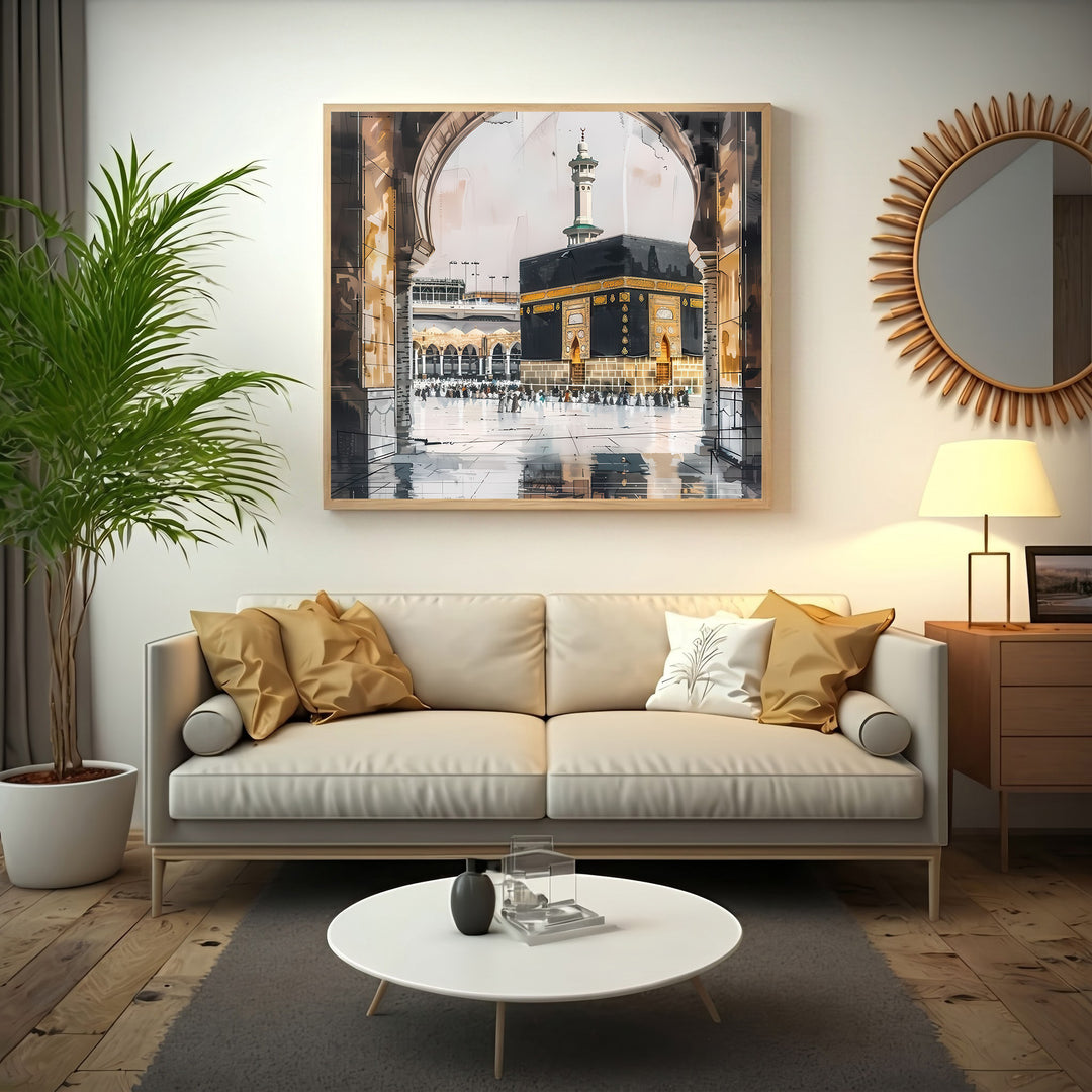 Al Kaaba Canvas Wall Art - Sacred & Elegant Spiritual Decor