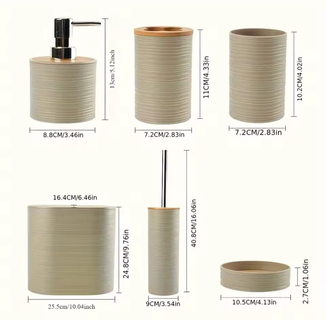 Minimal White Bathroom Accessory Set