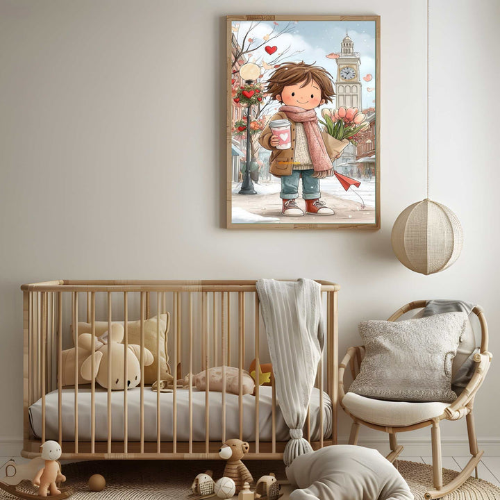 Sweet Valentine Boy Canvas Wall Art